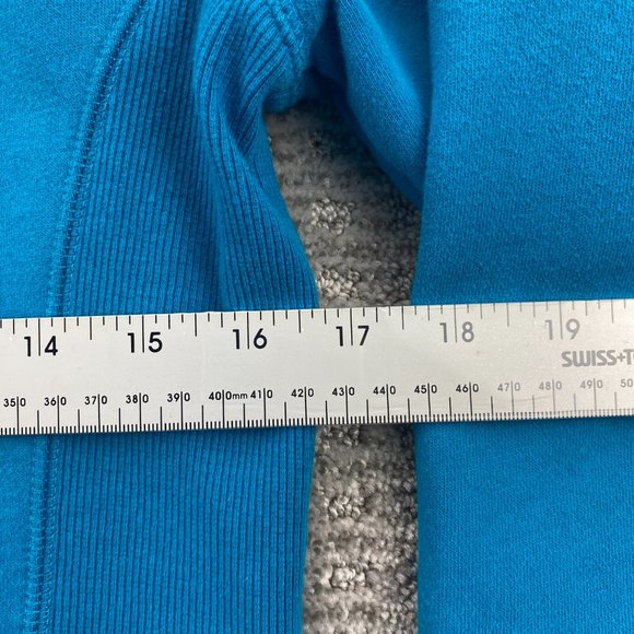 FILA F-Box Sweater Women Medium M Blue Full Zip Sweatshirt Embroidered Spell Out - Picture 6 of 7